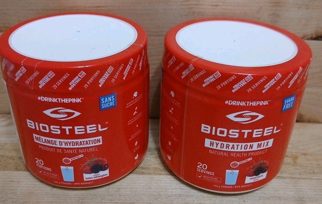 3 PACK: BIOSTEEL “MIXED-BERRY” HYDRATION MIX 20 SERVINGS NSF ELECTROLYTES 5oz