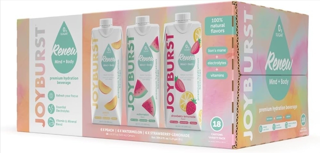 Joyburst Hydration Drink Variety Pack 16.9 oz 18 Count Electrolyte Drinks