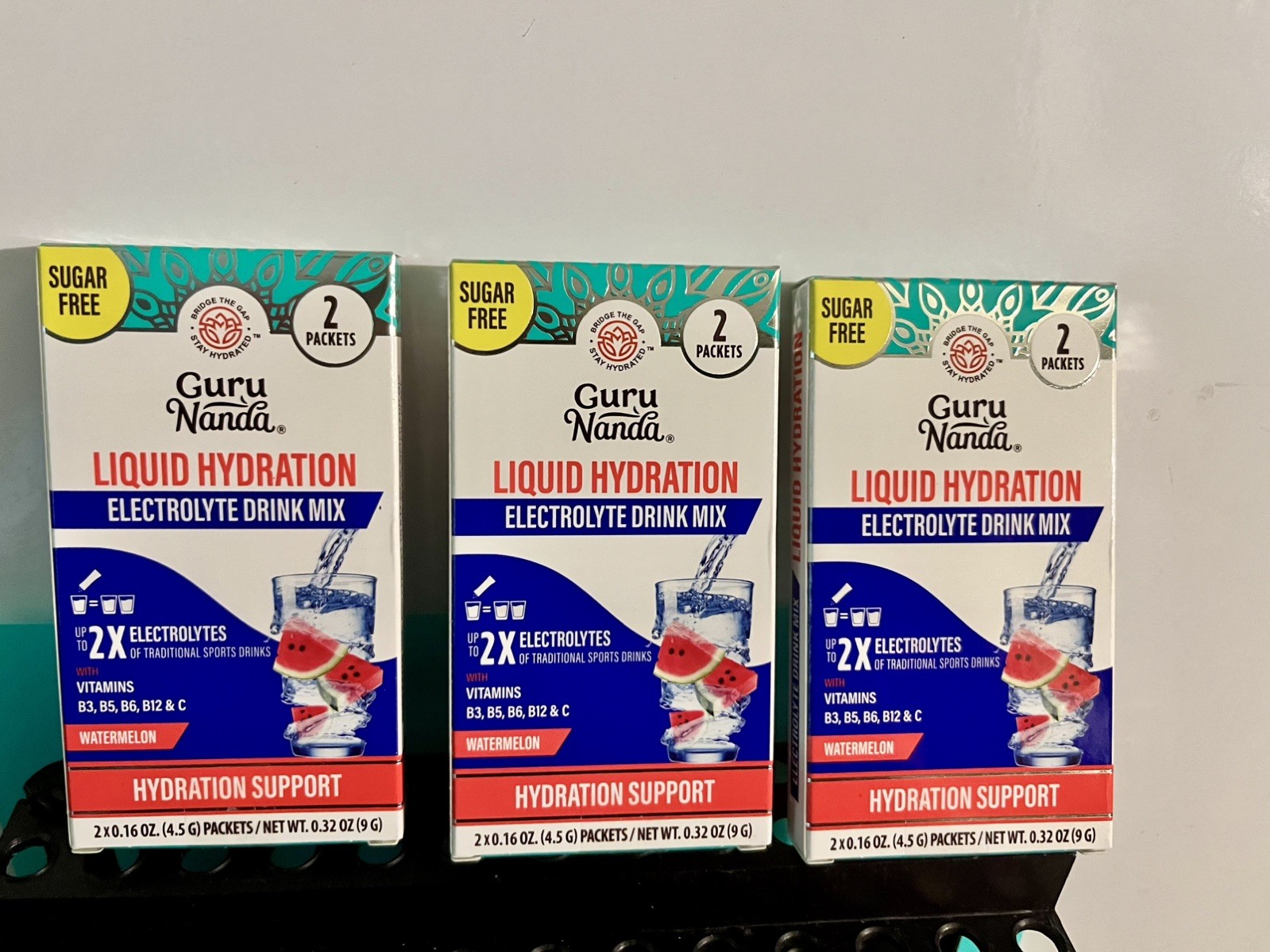 Guru Nanda Liquid Hydration Electrolyte Drink Mix Watermelon (3 boxes) sugar fre