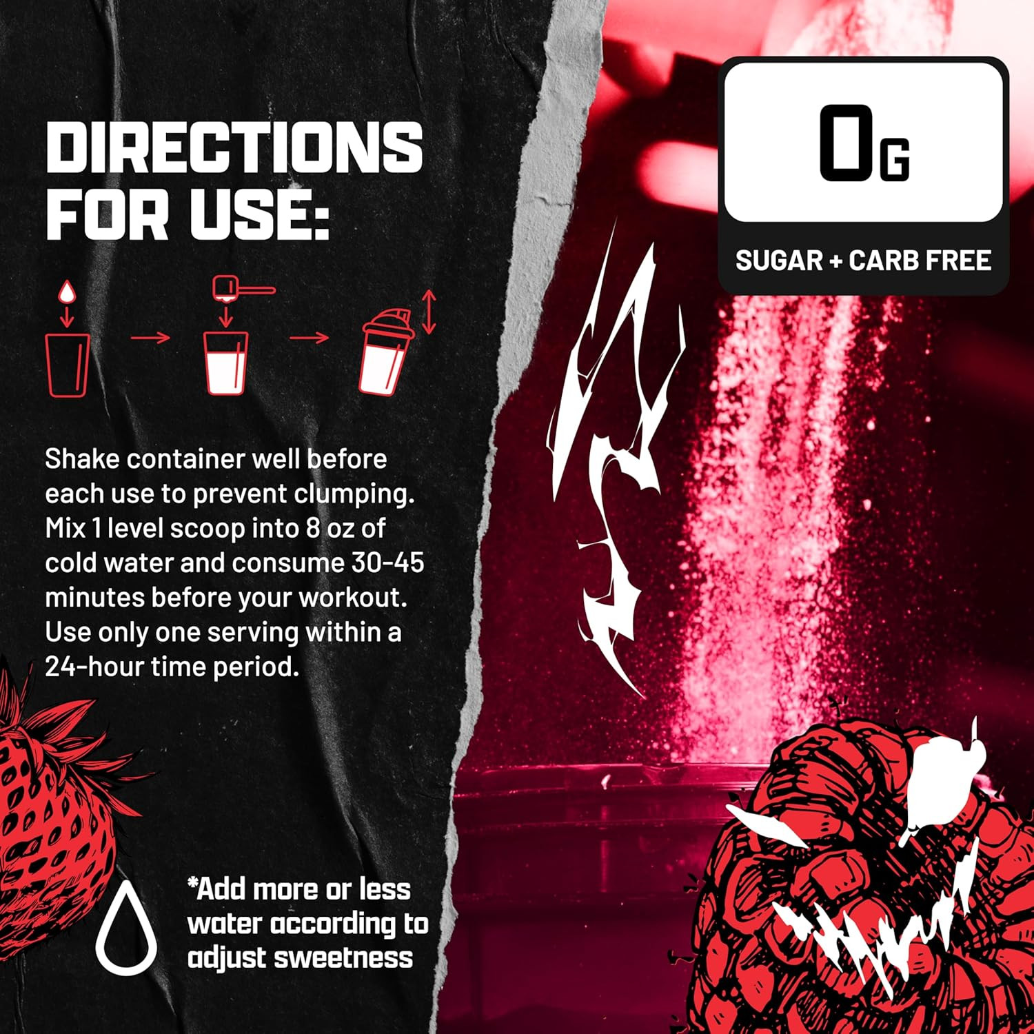 Outrage Ultra HIGH STIM Pre-Workout Powder for Men Fruit Punch | 400Mg Caffeine,