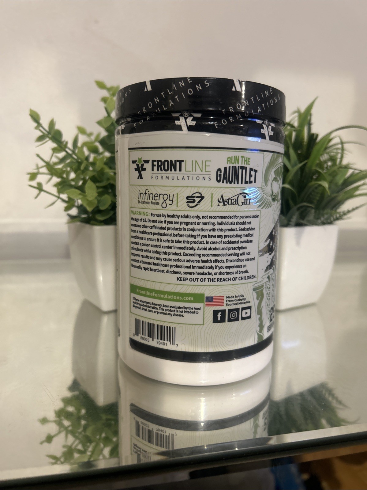 FRONTLINE FORMULATIONS Gauntlet Pre-Workout Powder, Explosive Workouts,