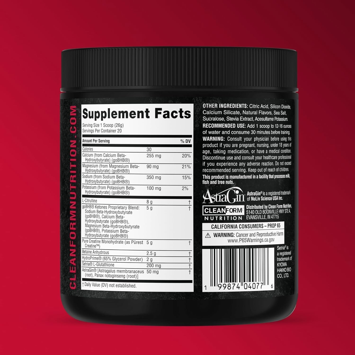 Pre Workout Powder Energy Endurance Performance 20 Servings