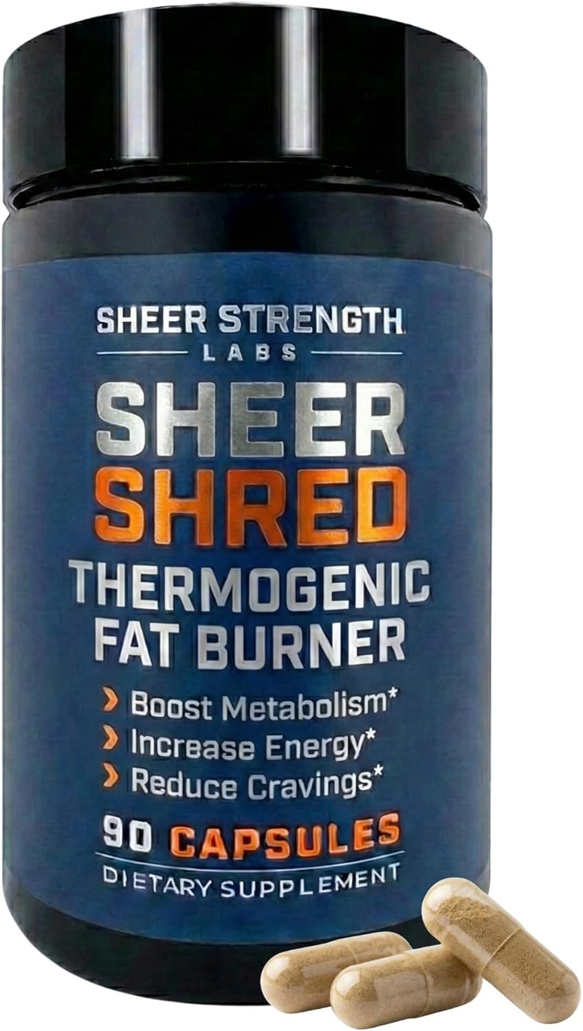 Men’s SHEER SHRED Thermogenic Capsaicin & L-Carnitine Jitter-Free Weight Loss ++