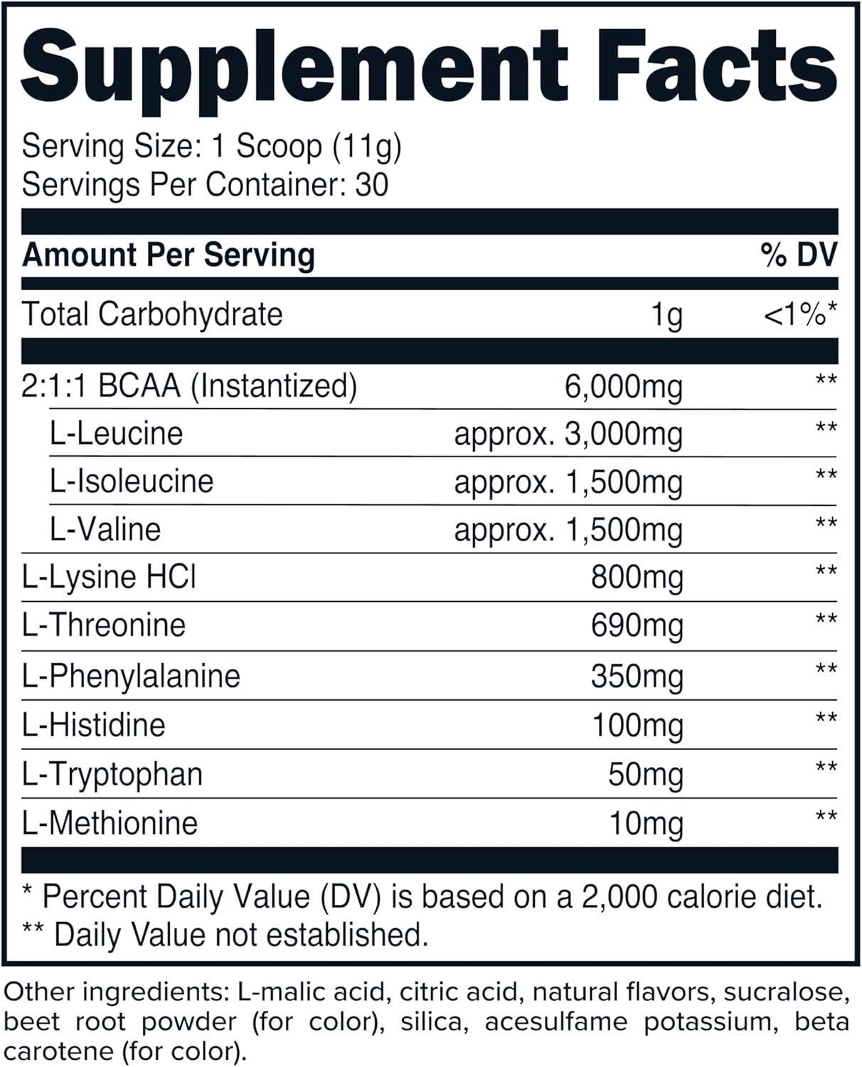 EAA Powder (30 Servings, Tropical Punch) – Essential Amino Acids for Pre/Intra W