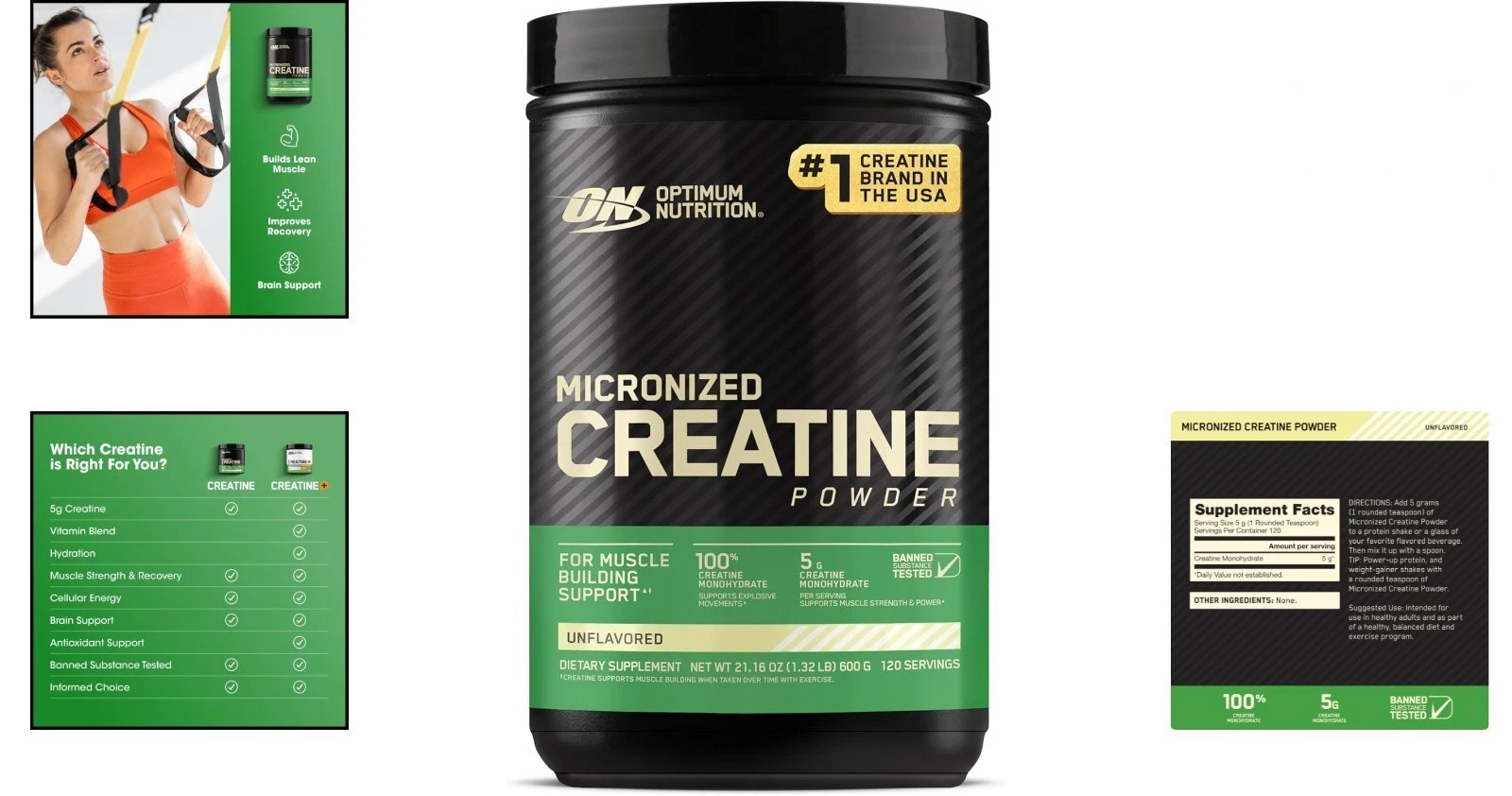 World’s Best Micronized Creatine – 600g Banned Substance Tested Quality