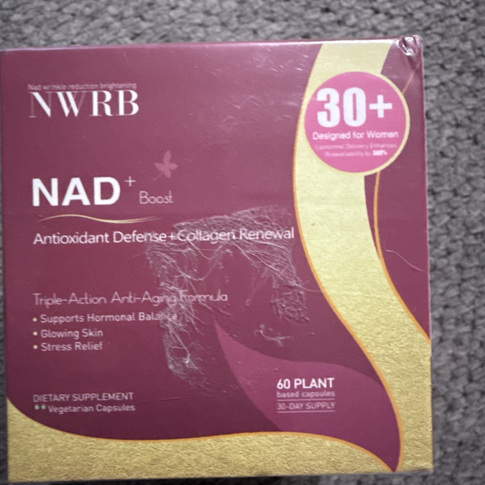 60 Caps NAD Triple action anti aging Vegan Dietary Supplement EXP 07/2027