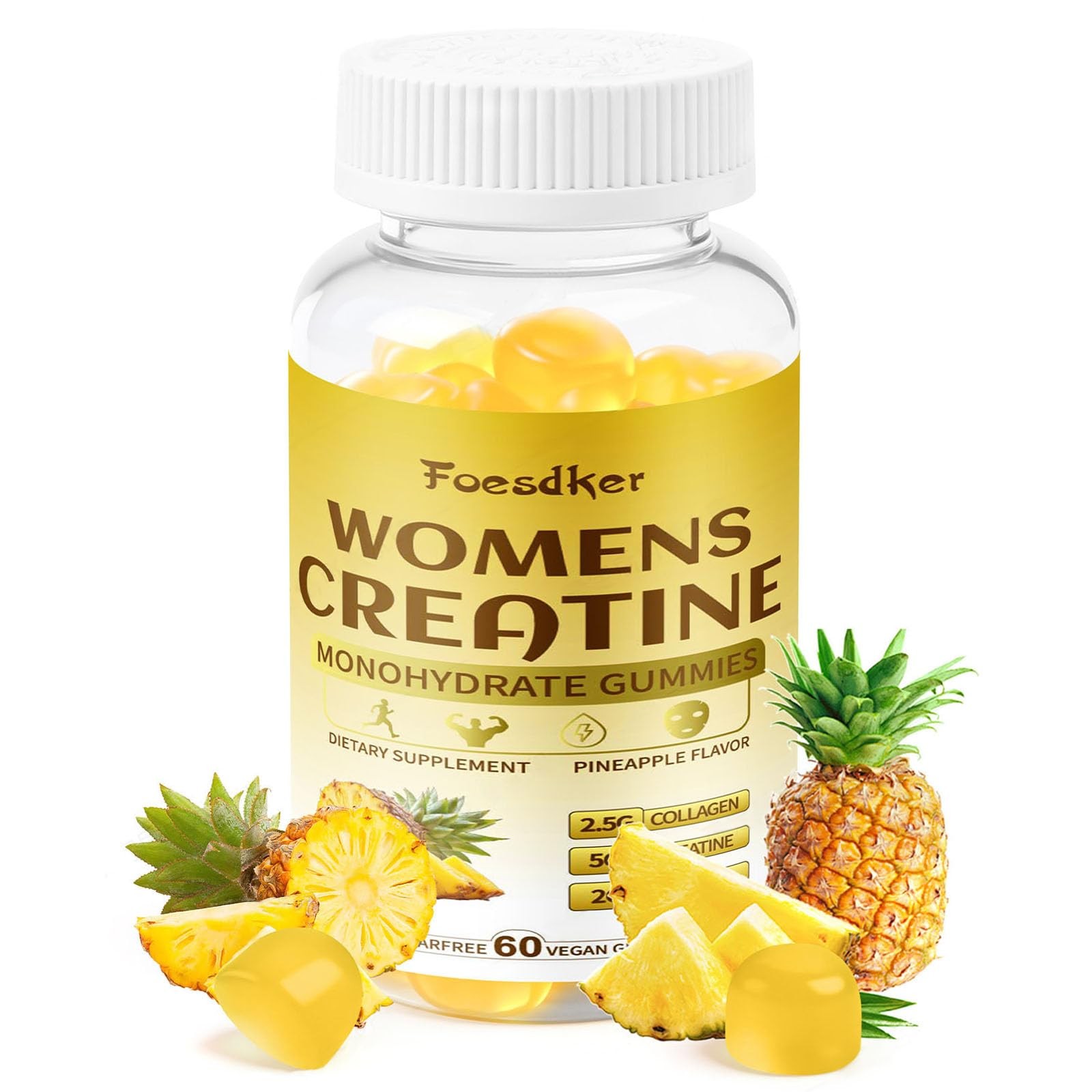 Women’s Creatine & Collagen Gummies,Creatine Monohydrate Gummies with Collage…