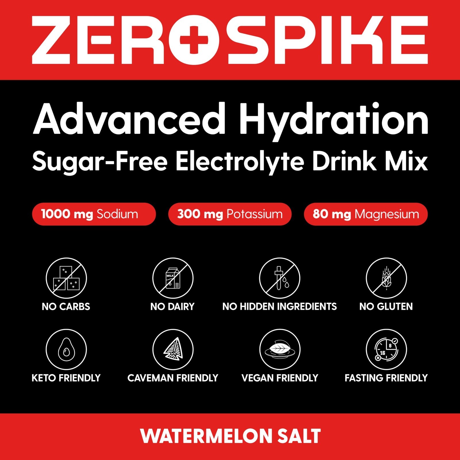 Keto Electrolyte Powder Packets | No Sugar Hydration Drink Mix | 30 Sticks, Wate