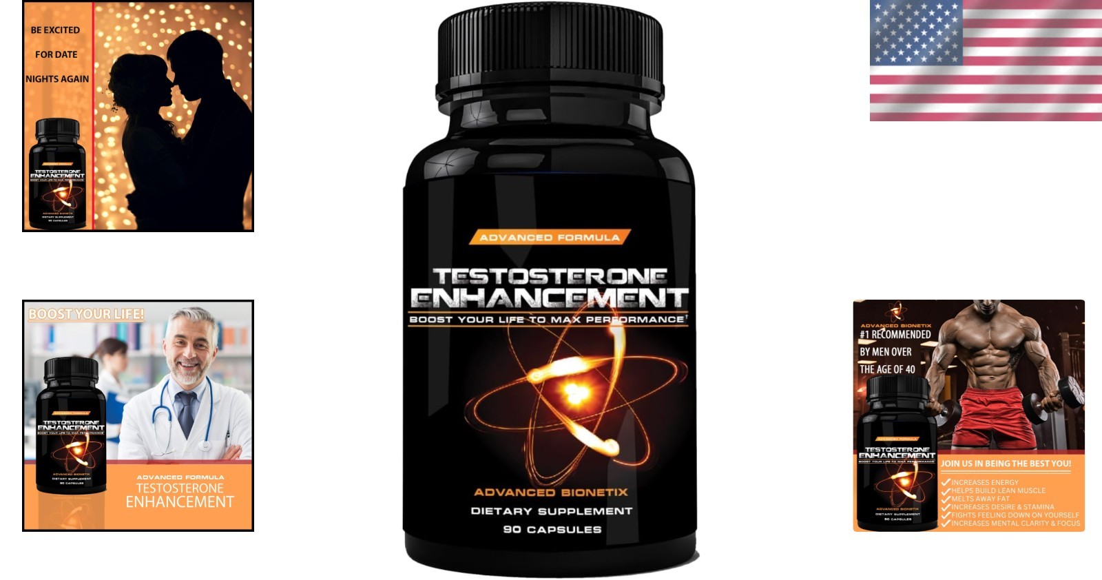 90 Count Testosterone Booster – Elevate Performance, Mood & Muscle Mass Over 40