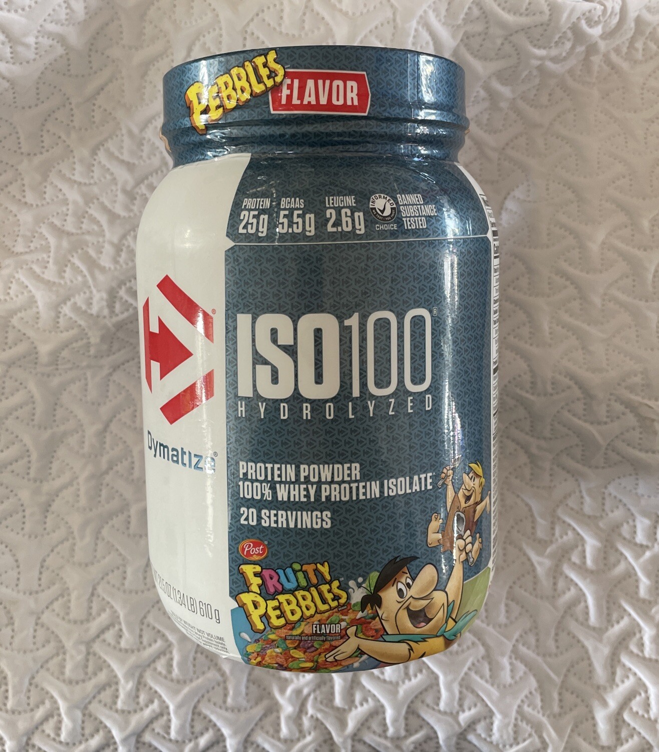 DIMATIZE ISO 100 HYDROLYZED PROTEIN POWDER FRUITY PEBBLES 21.5 oz EXP.03/2026