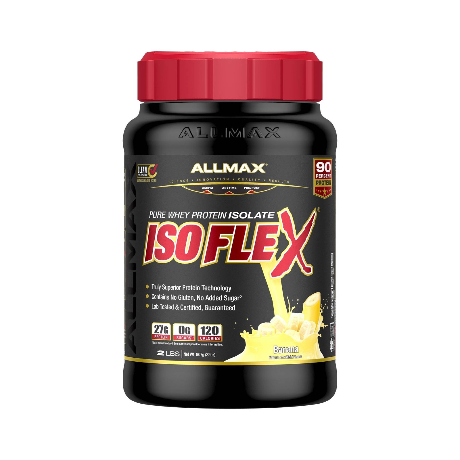 ALLMAX ISOFLEX Pure Whey Isolate Protein Powder – Gluten Free, Low Lactose, S…