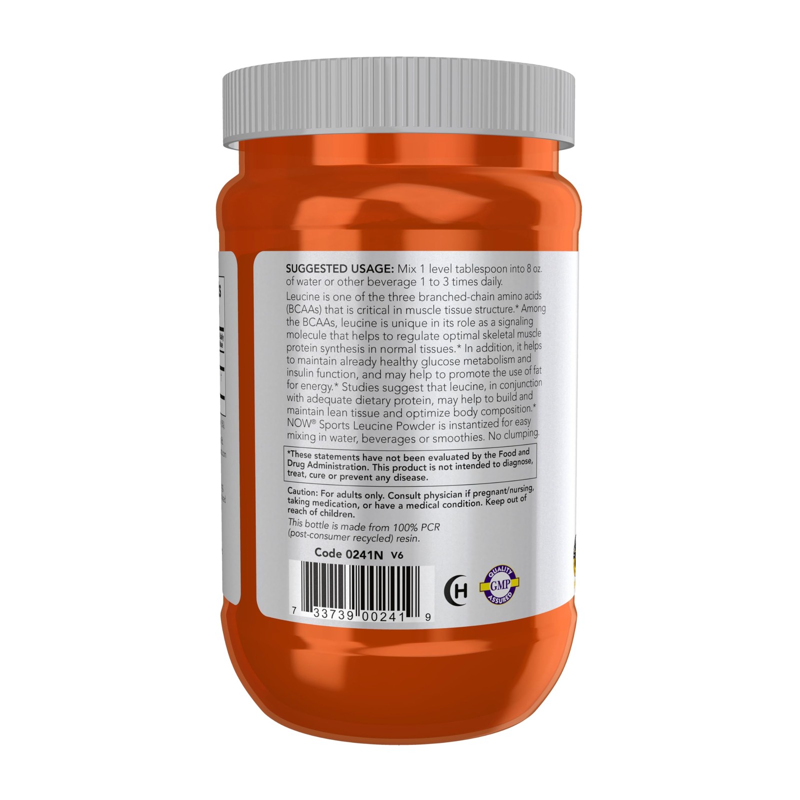 Now Sports Leucine Powder 9 Oz Vegan Instant Bcaa For Lean Muscle Tissue