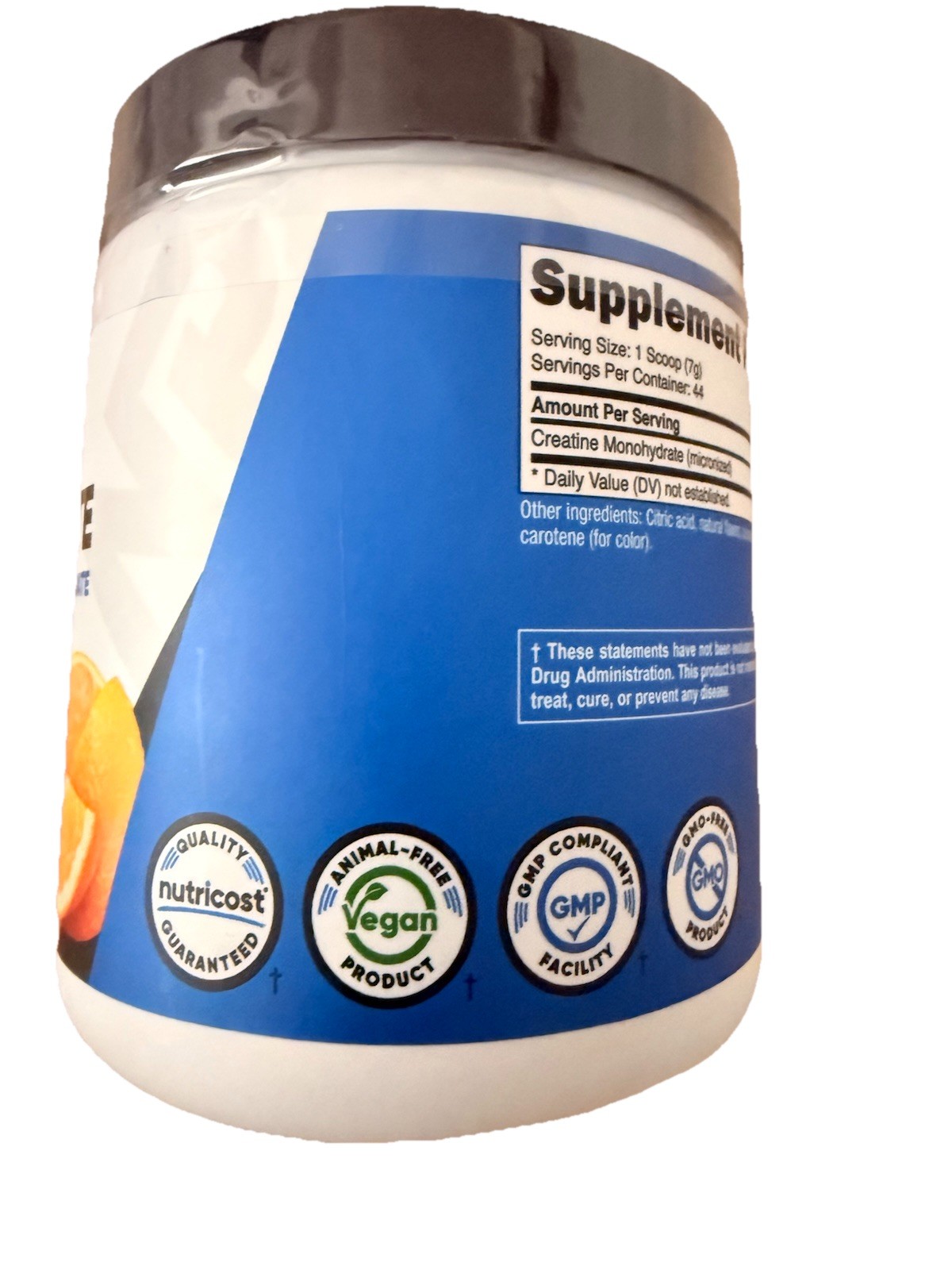 Nutricost Creatine Monohydrate Powder 300 g – Mandarin Orange – EXP 10/2027