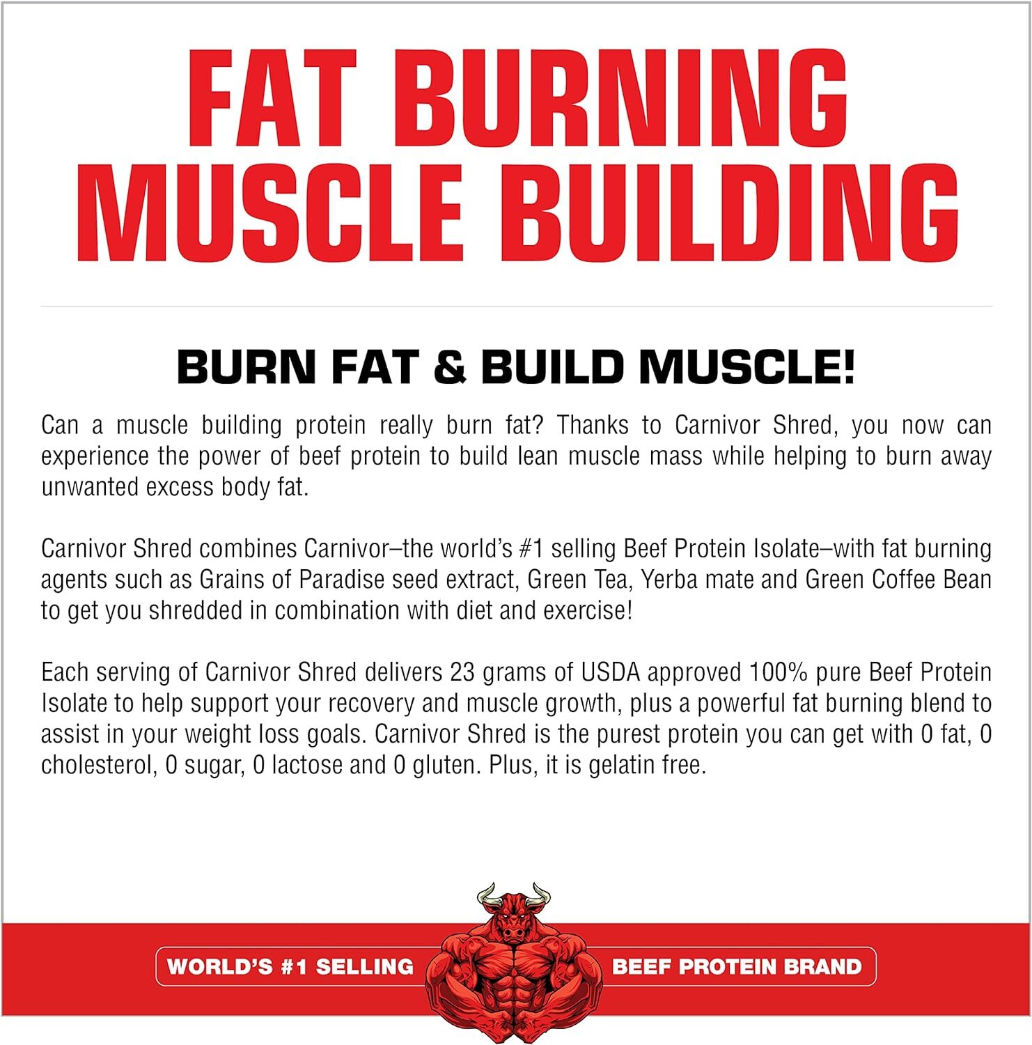 MuscleMeds Carnivor Shred Fat Burning Hydrolized Beef Protein Isolate, 0