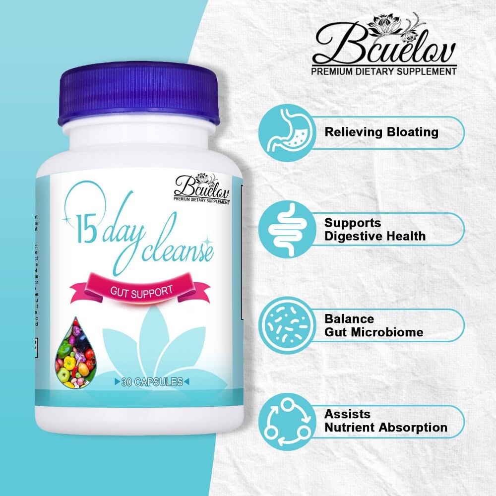 Advanced Slimming 15 Day Cleanse Colon Gut and Colon Support 30 Capsules New