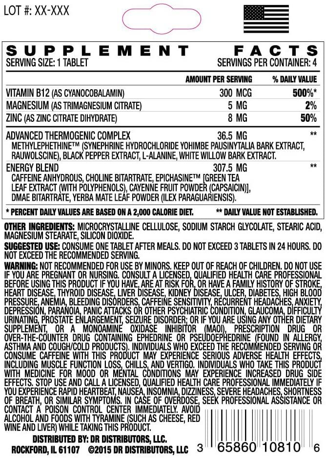 Rapid Action Extreme Energize 2-Way Energy Pills 24 packs of 4 = 96 pills