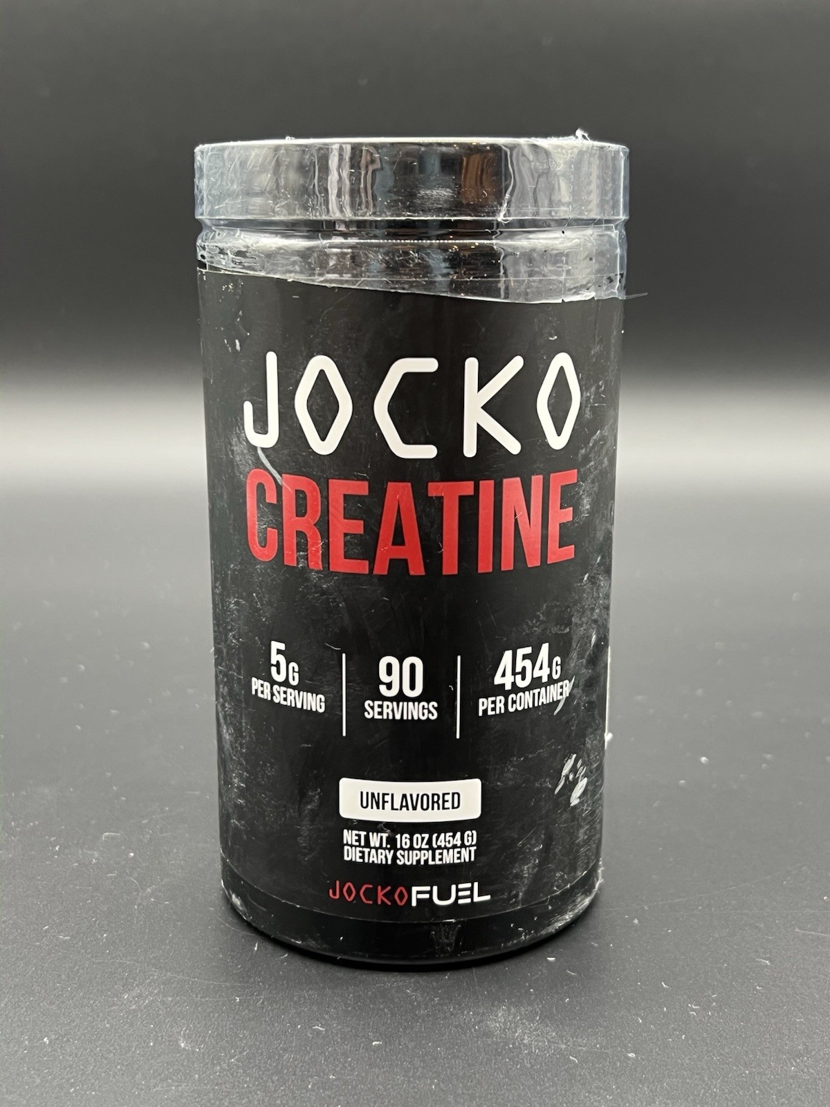 JOCKO Creatine Monohydrate Powder 454Grams 16 Ounces Unflavored 90 Servings