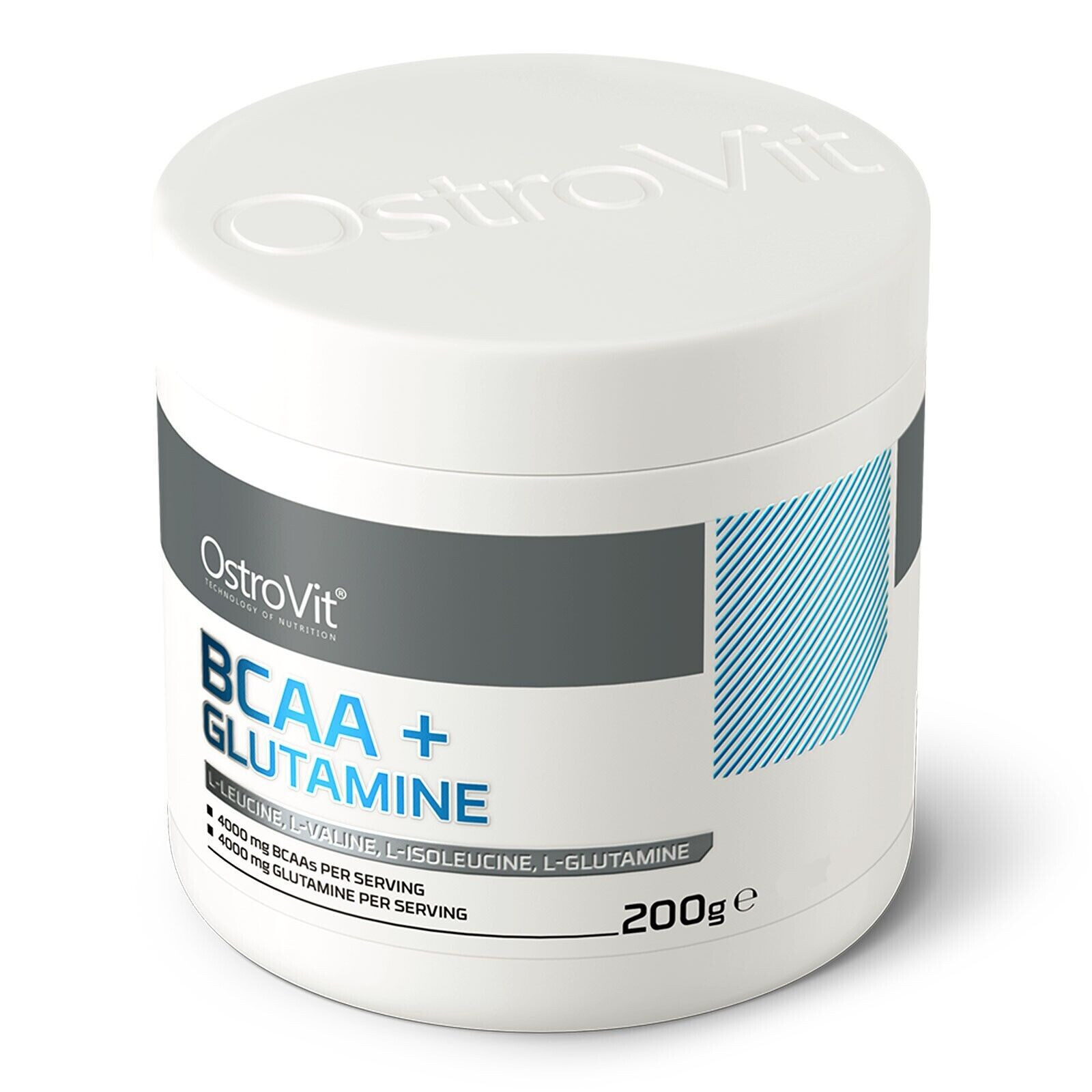 OstroVit BCAA + Glutamine 200g Whey Protein Amino Acids Muscle Growth & Recovery