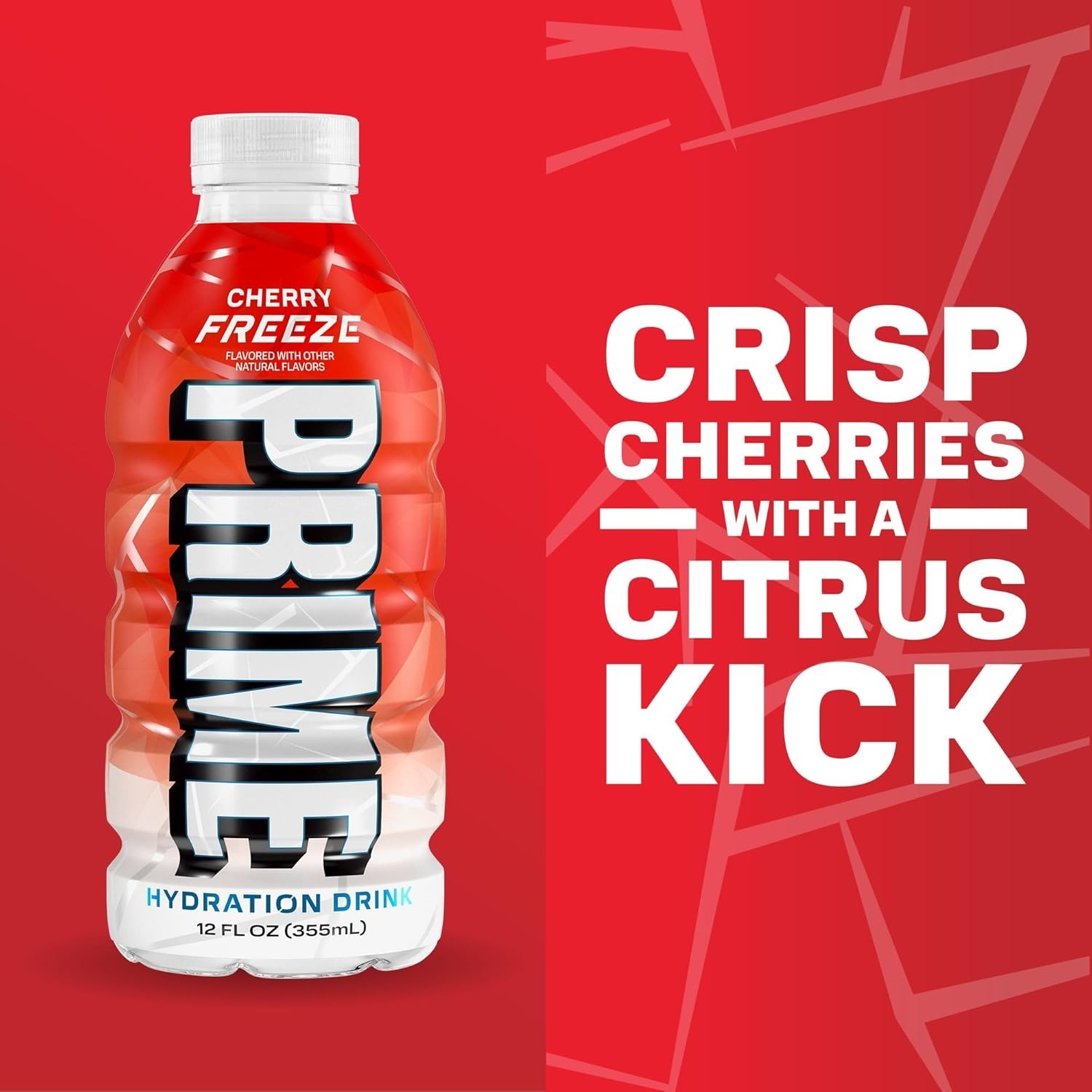PRIME HYDRATION Variety,Berry Freeze,Cherry Freeze, Ice Pop Drinks,12 Oz,15 Pack