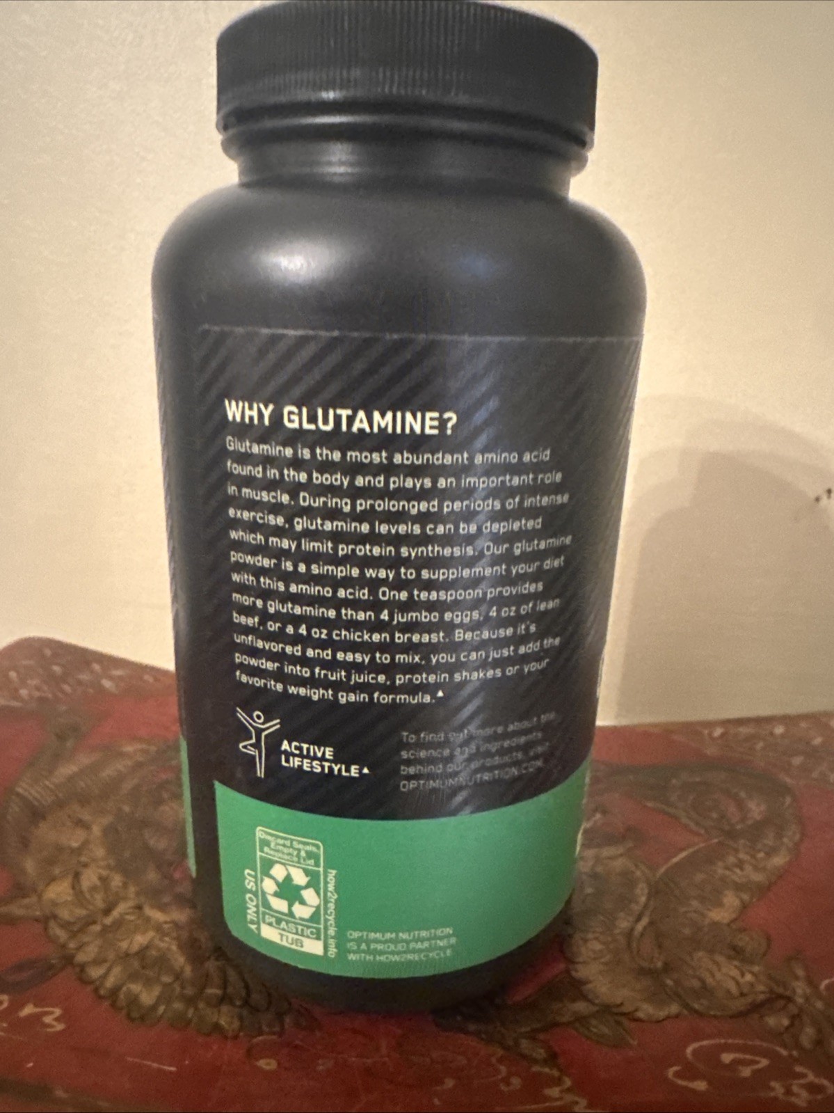 ON Nutrition Glutamine Powder, Unflavored, 10.58 oz (300 g)