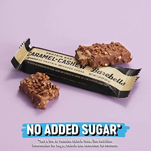 Barebells Protein Bars Caramel Cashew – 12 Count, 1.9oz Bars – Protein Snacks…