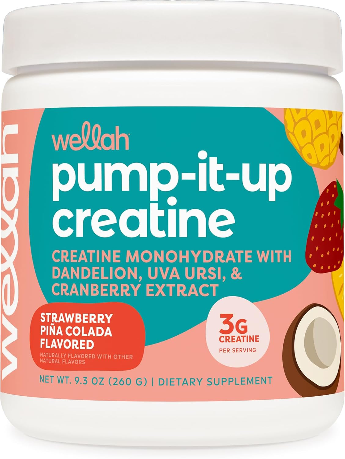 Pump-It-Up Creatine (50 Servings, Strawberry Pina Colada) – Creatine Monohydr…
