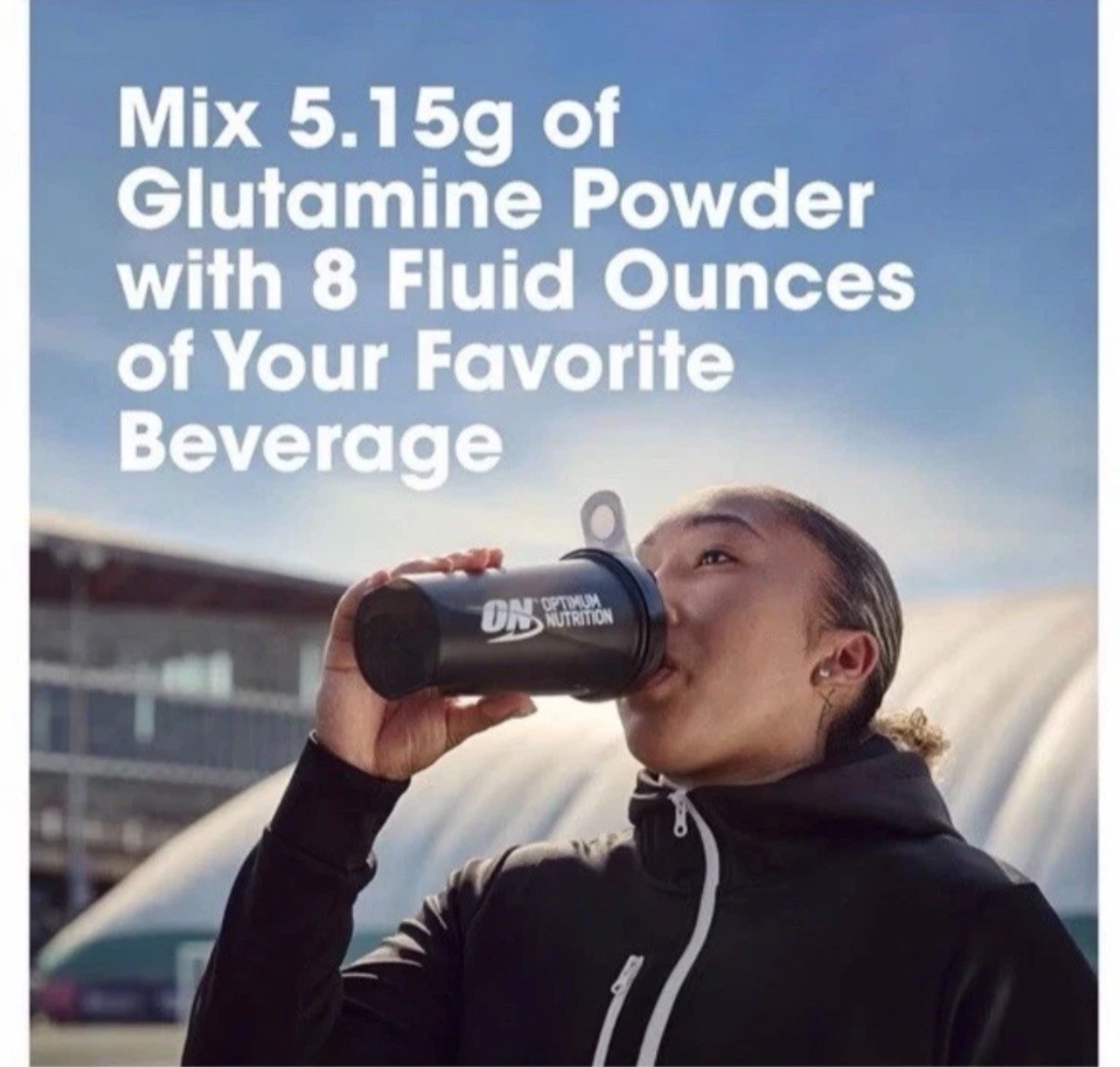 Optimum Nutrition Glutamine Powder Unflavored 10.58 oz 300 g, 58 Servin Exp 5/28