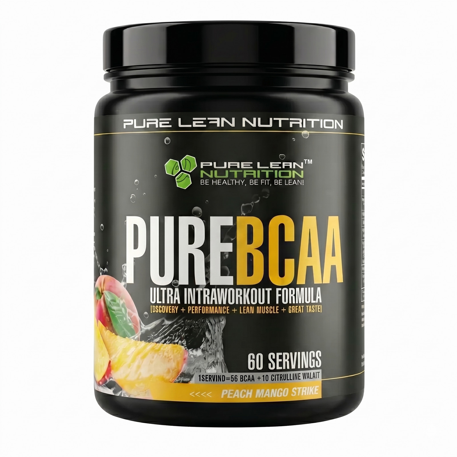 420g Pure BCAA Intra Workout 60 Serves Branch Chain Amino Acids Recovery in Peac