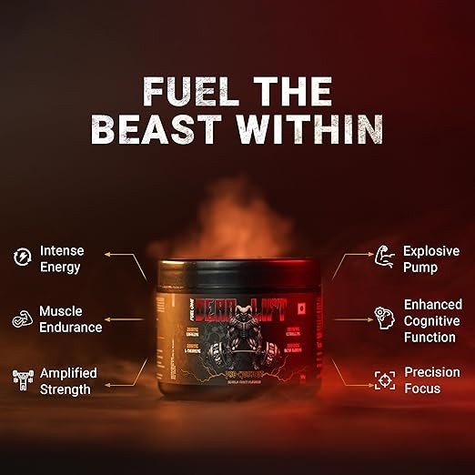 Dead-Lift Pre Workout (Deadly Fruit, 100g, 13 Servings) | 200mg Caffeine,L-Thean