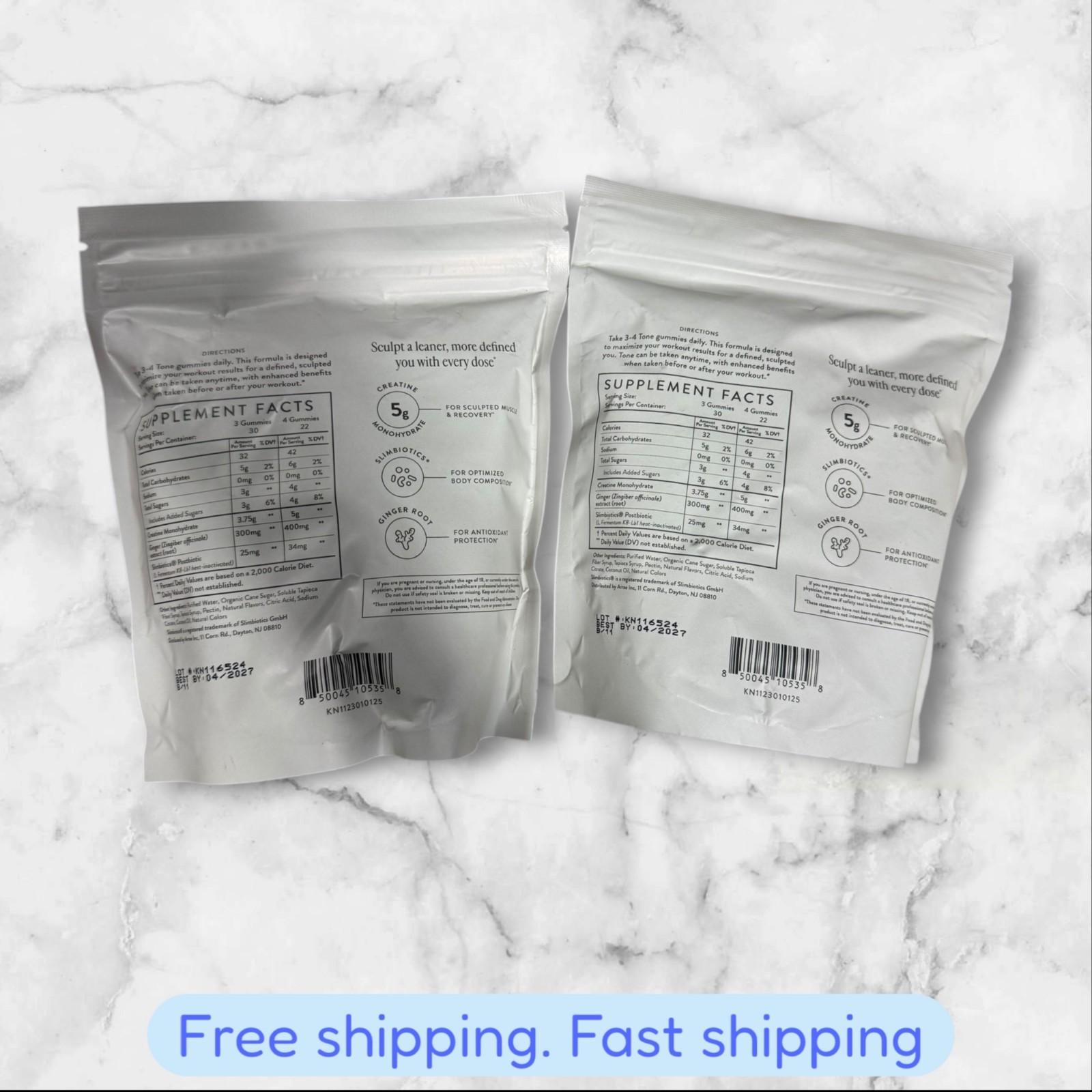 FOR 2 Arrae Tone Gummies Creatine Monohydrate 5g for Women Support Lean Muscle