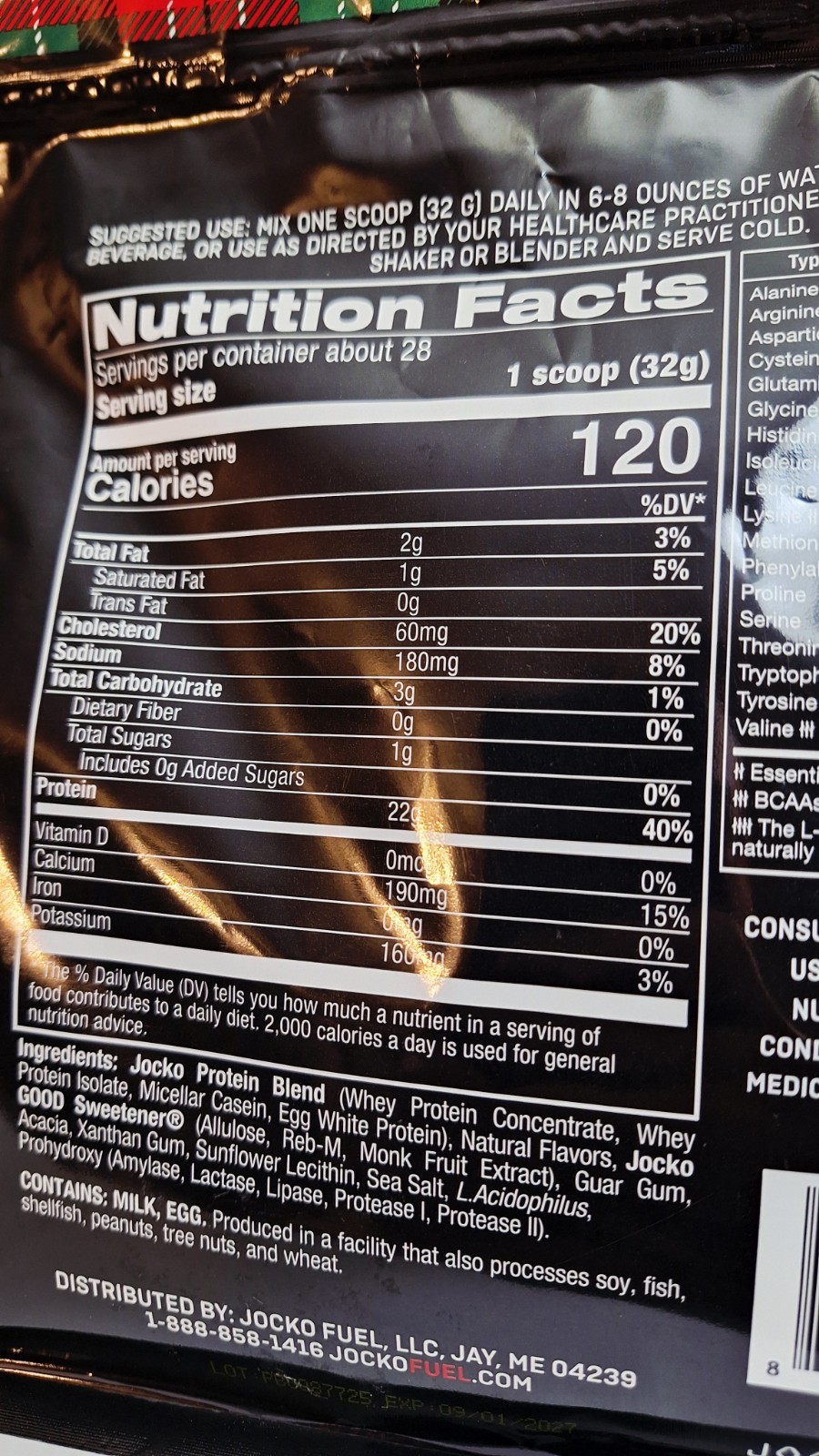 Jocko Molk Protein Gingerbread, 28 Serv,22g Protein,Naturally Flavored, 09/2027✨