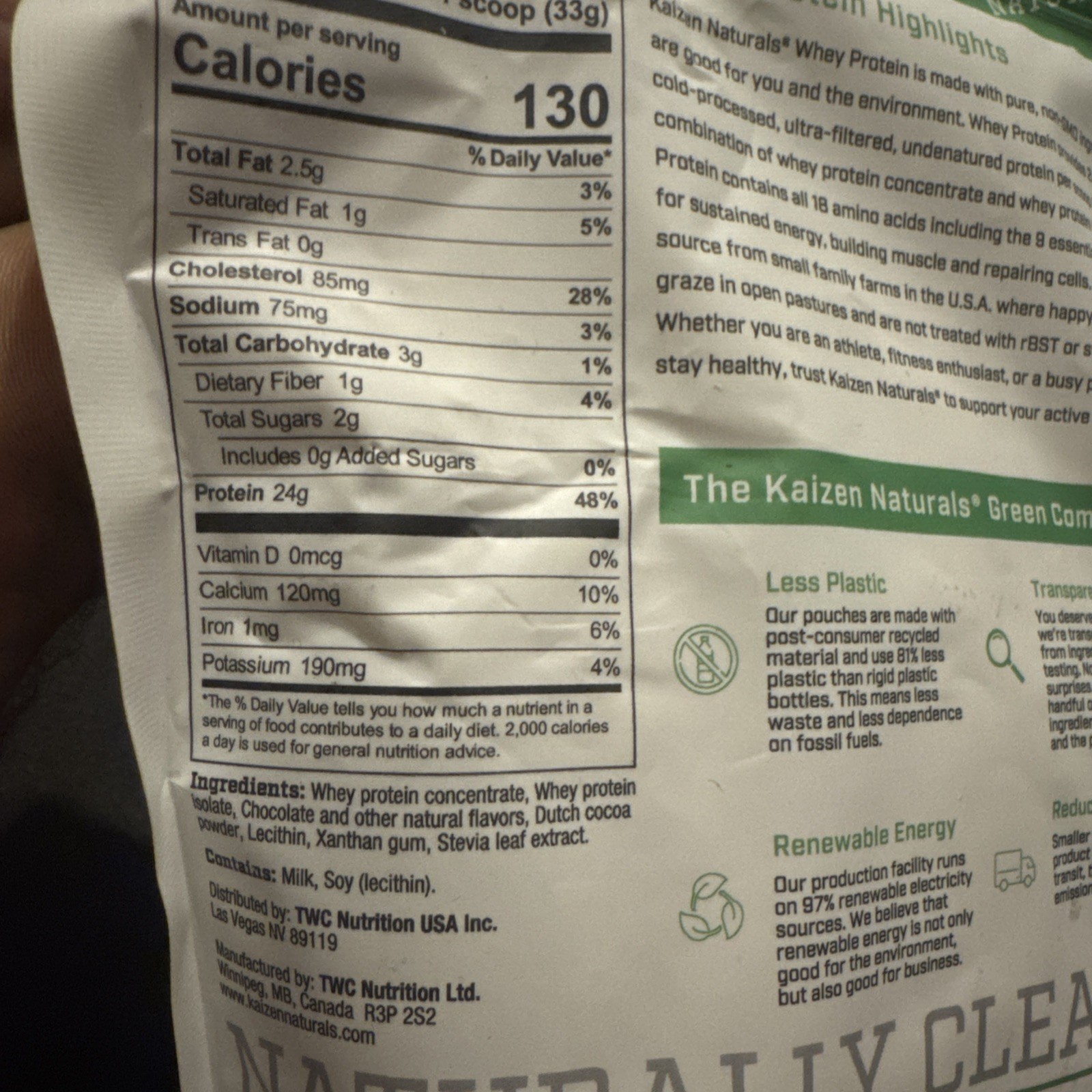 Kaizen Whey Protein 1.5lbs Decadent Chocolate Exp 3/26