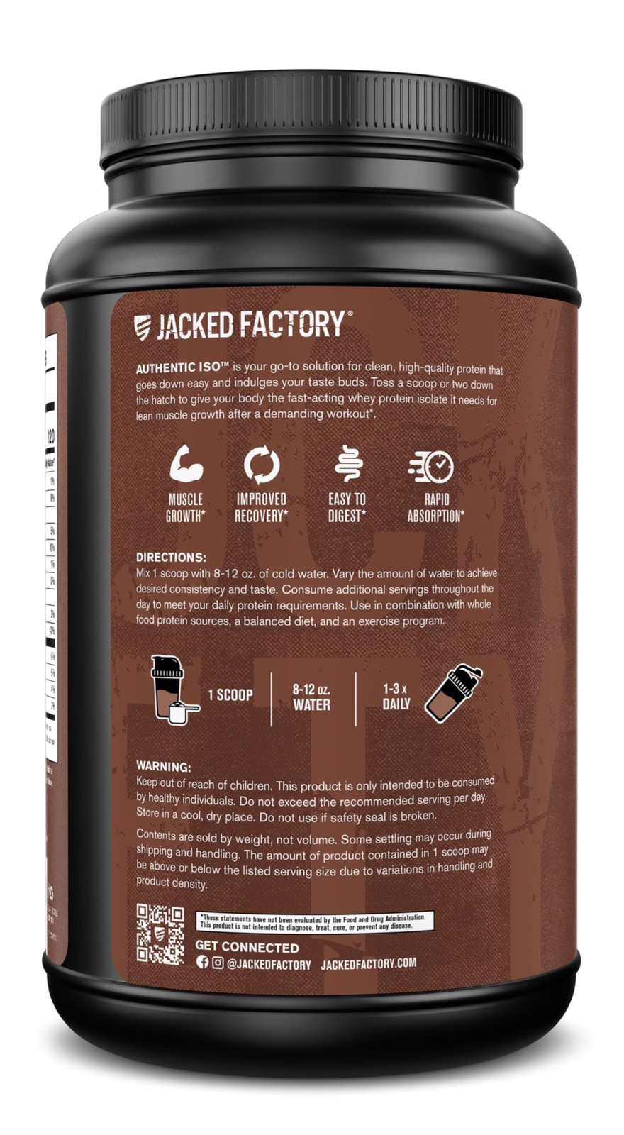 Authentic ISO Grass Fed Whey Protein Isolate Powder – Low Carb, Non-GMO Muscle B