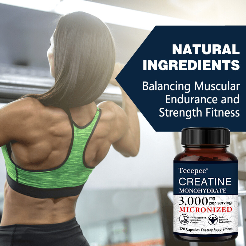 Creatine Monohydrate 3000 Mg Capsules Muscle Mass Strength Regeneration