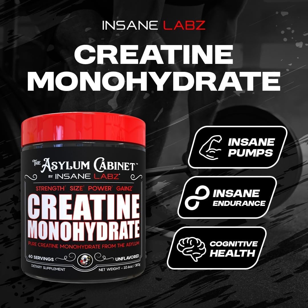 Caffeine-Free Creatine Monohydrate – 60 Servings to Elevate Muscle Performance
