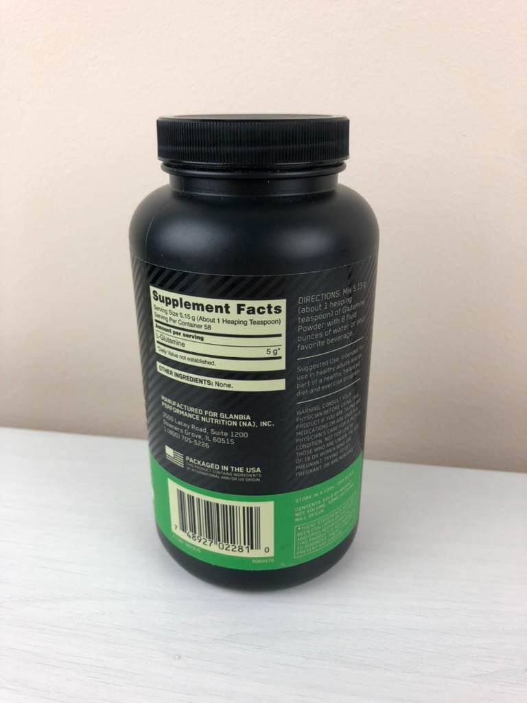 Optimum Nutrition Glutamine Powder – Unflavored – 10.58 oz – Brand New