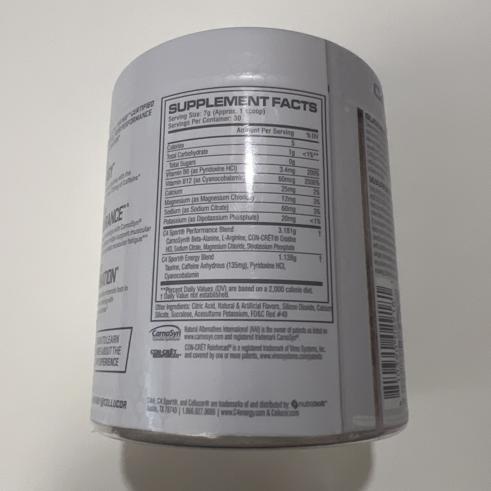 C4 Sport Pre-Workout Fruit Punch 7.4 oz 30 Servings – Exp 02/2026