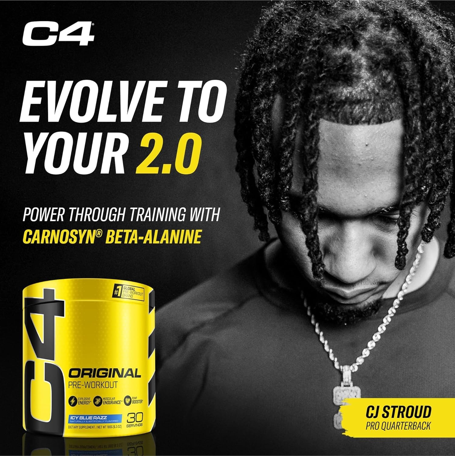 Energy-Boosting Pre-Workout Powder with 150mg Caffeine