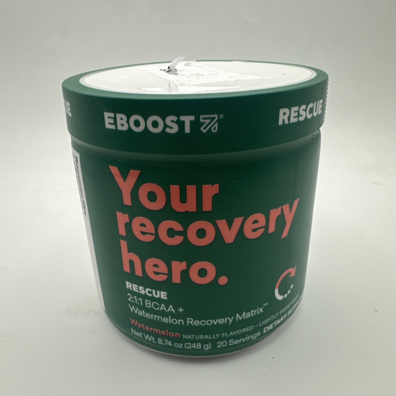Eboost Post-Workout Recovery BCAA+ Watermelon Rescue Tub 8.74 oz Sealed 9/27