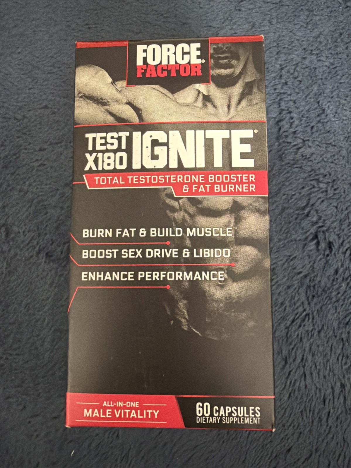 Force Factor Test X180 Ignite Total Testosterone Booster for Men with Fenugreek