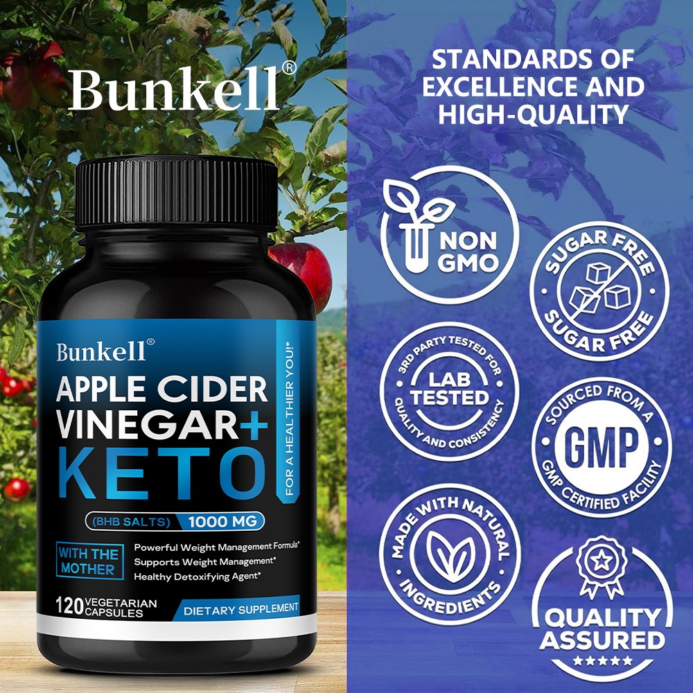 Apple Cider Vinegar BHB Salts Supplement Diet Pills Unisex Support Appetite