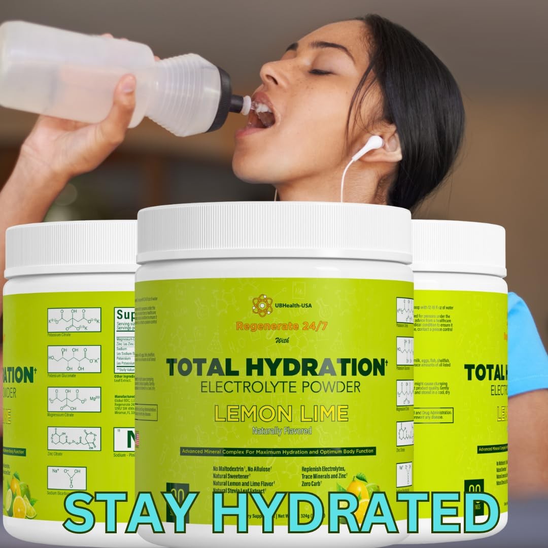 Regenerate 24/7 Total Hydration Electrolyte Replacement Mix 90 Servings Lemon