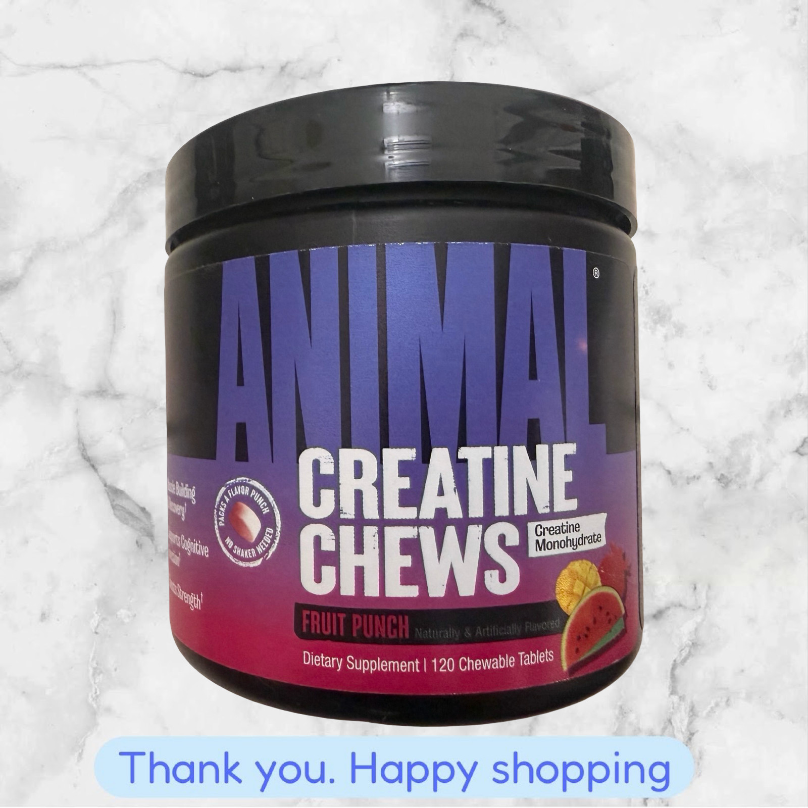 Universal Nutrition ANIMAL Creatine Chews Monohydrate 120 Fruit Punch NEW SHIP