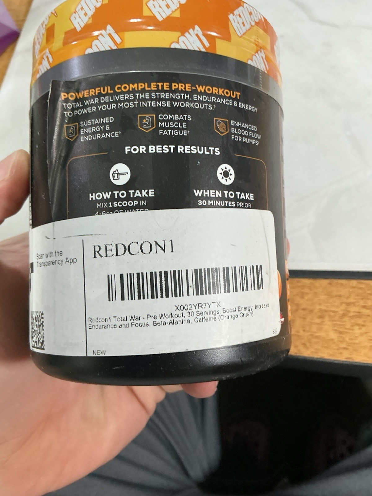 REDCON1 TOTAL WAR PREWORKOUT 30 Servings Sustained Energy Endurance Pumps Focus