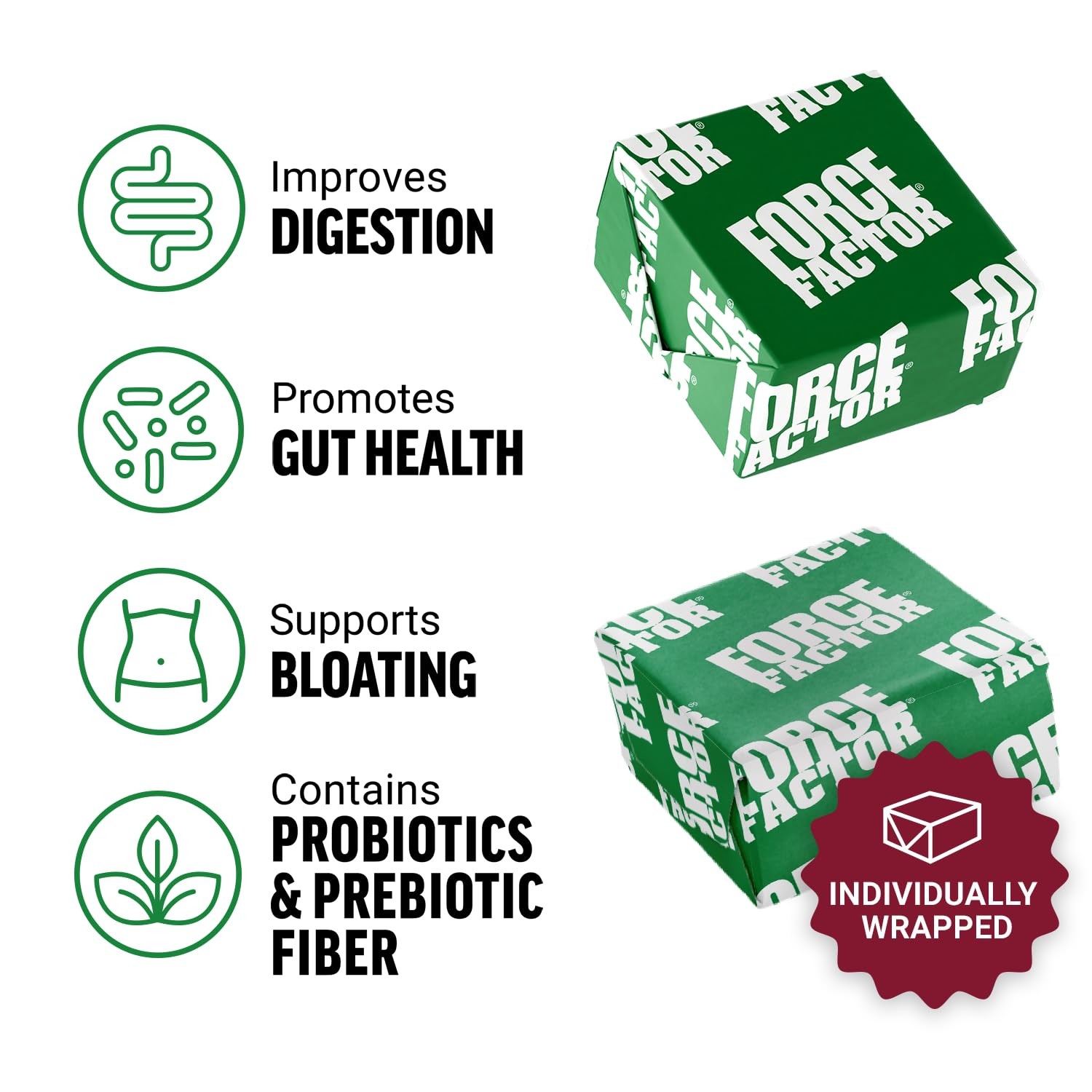 Force Factor Smarter Greens Superfood Chews, 60 Count (Pack of 1), Green