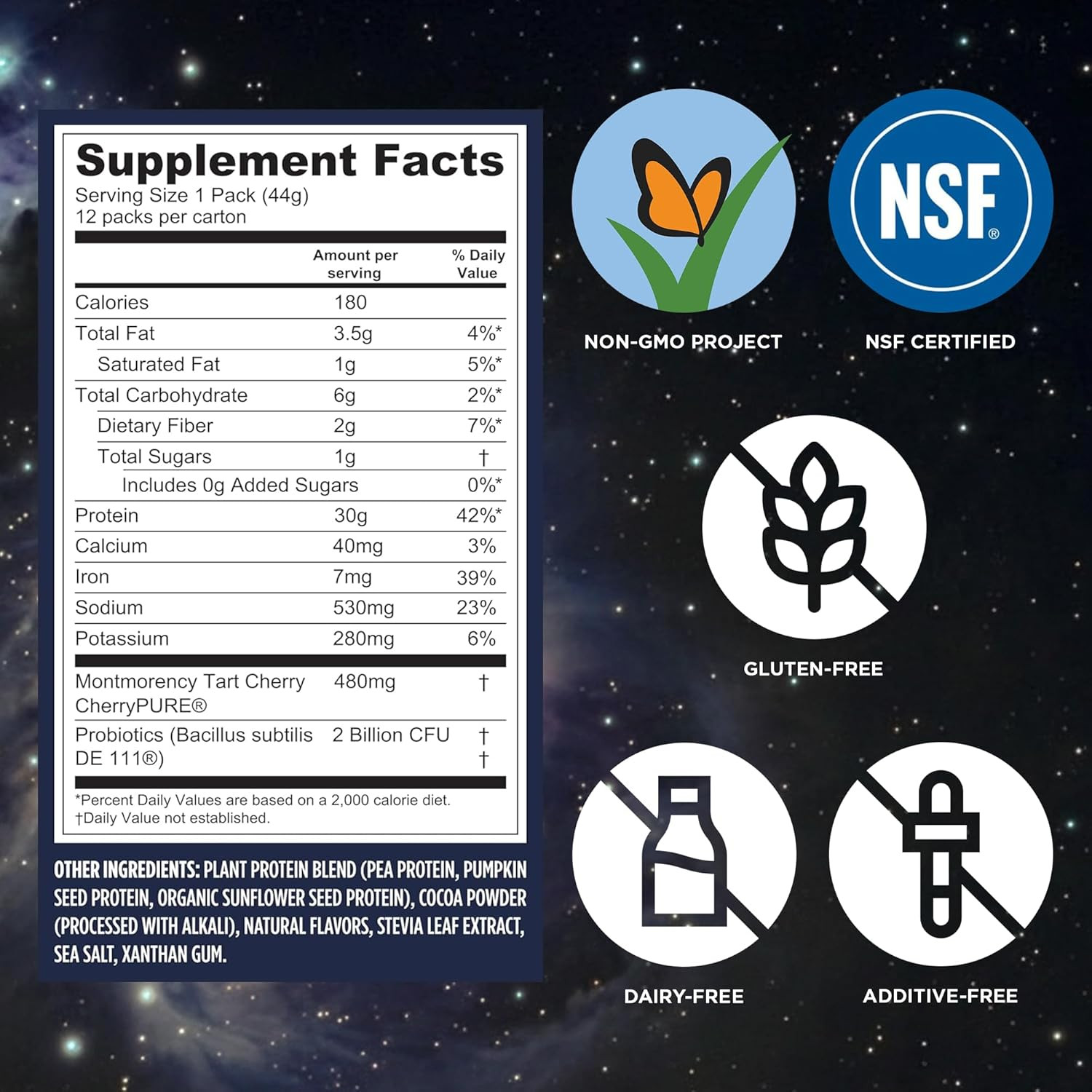 Protein + Recovery, Chocolate – 30G n Protein, Dairy & Gluten Free, Probiotics,