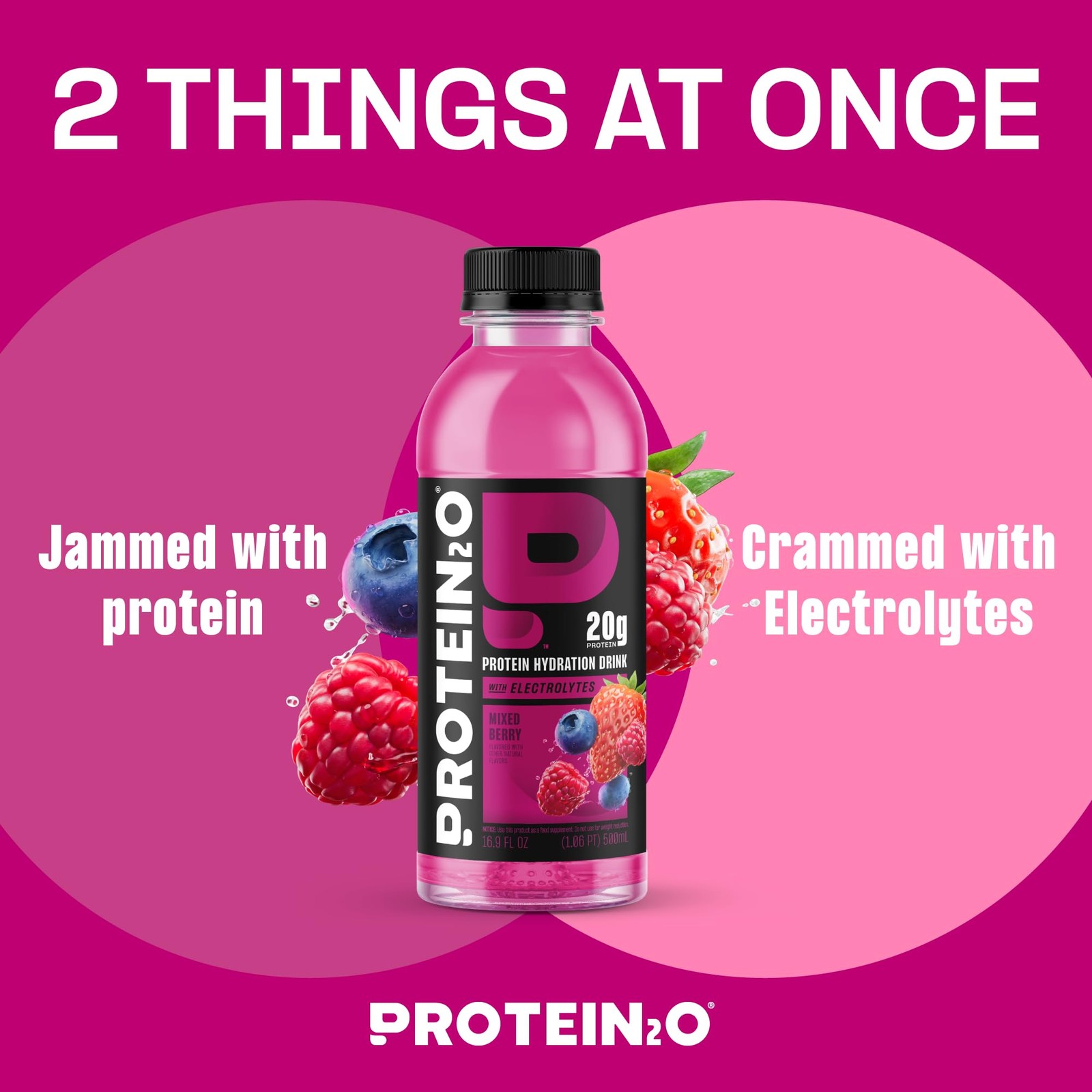 Protein2o Hydration Drink – 2-in-1 Liquid Clear Whey 16.9 Fl Oz (Pack of 12)