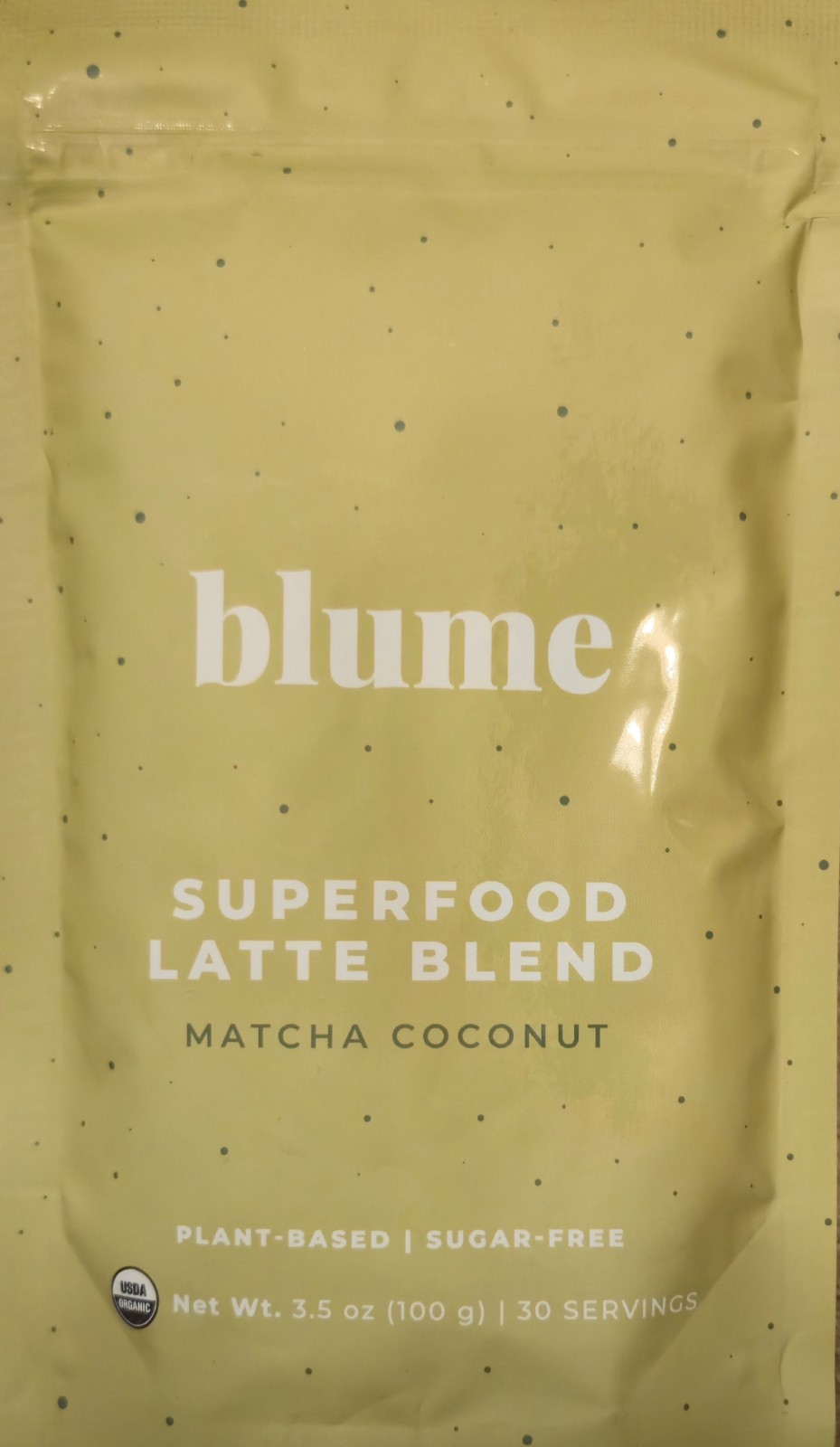 Blume SUPERFOOD LATTE BLEND 3.5 oz (25 Ser) Matcha Coconut Flavor BEST BY 08/26