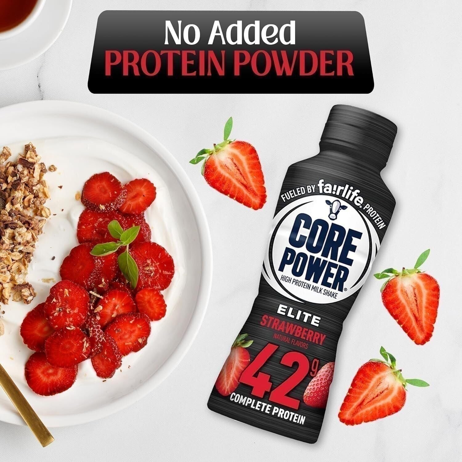 Core Power Elite Protein ShakesStrawberry 42 g, 14 Oz. in The Award Box…