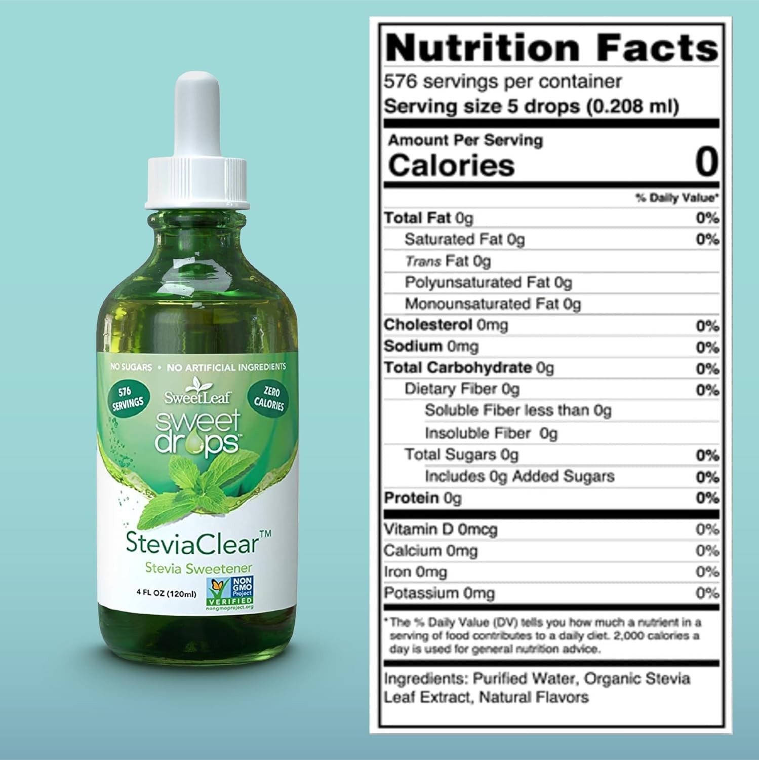 SweetLeaf SteviaClear Sweet Drops – Natural Stevia Liquid 4 Fl Oz (Pack of 3)